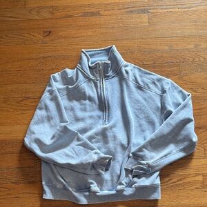 Gray/blue washed Quarter-Zip Sweater